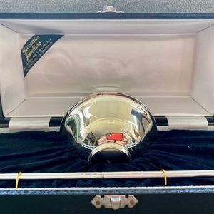 Amazing SOLID STERLING Vintage Rice Bowl with Solid Sterling Chopsticks in box